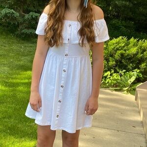 ASOS white off the shoulder dress